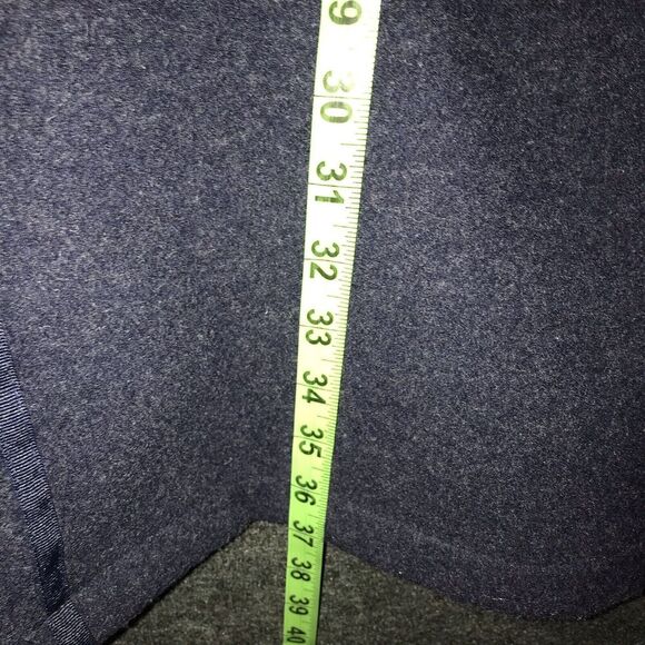 Woolrich Jacket Women's Medium Wool Parka Long Coat Deep Navy Blue Horn Toggles - Picture 11 of 11